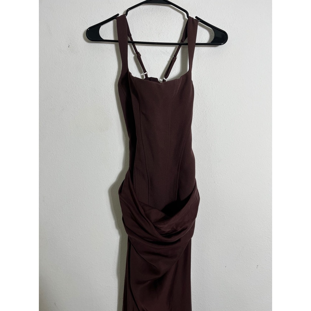 BABYBOO Cornelia Maxi Dress in Plum Brown - Picture 8 of 12